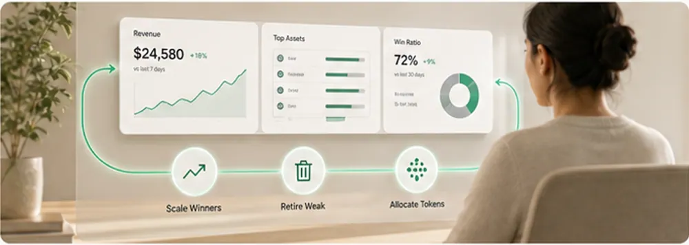 Apptory loop reinvesting revenue signals into new asset builds